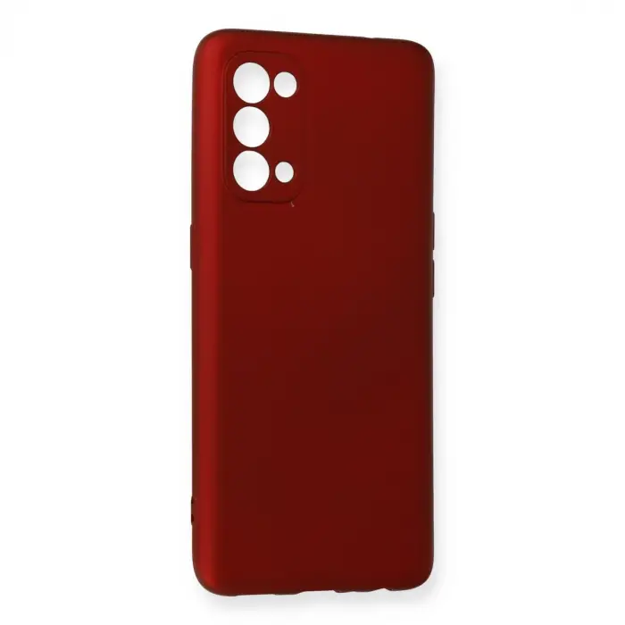 Oppo Reno 5 Kılıf First Silikon - Bordo
