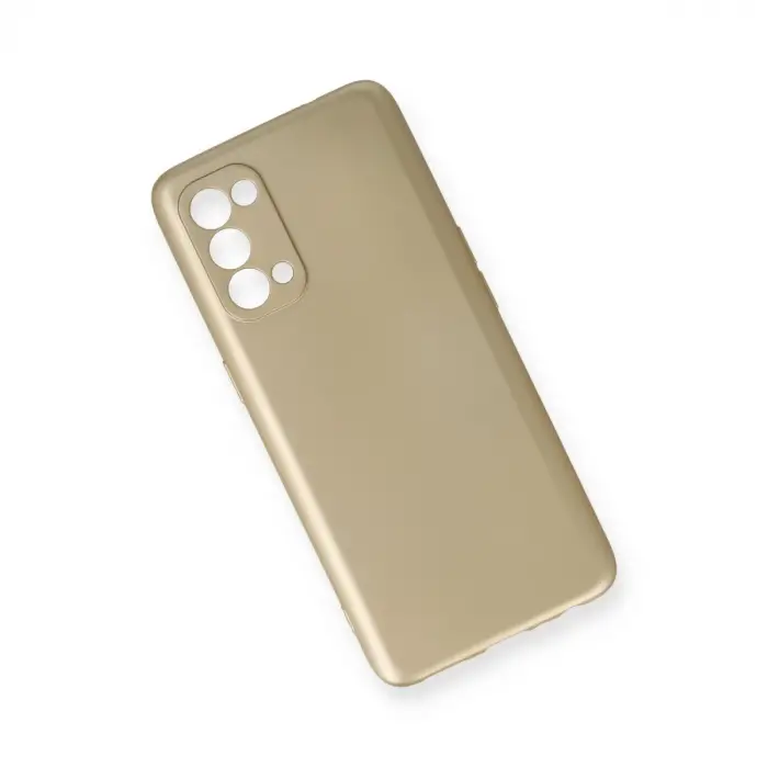 Oppo Reno 5 Kılıf First Silikon - Gold