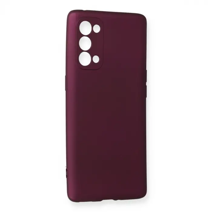 Oppo Reno 5 Pro Kılıf First Silikon - Mürdüm