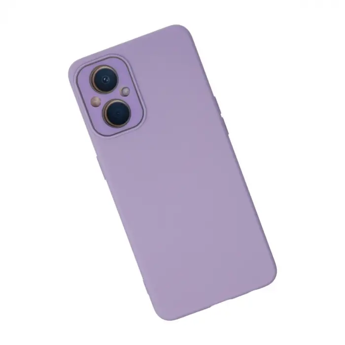 Oppo Reno 7 Lite Kılıf Lansman Glass Kapak - Lila