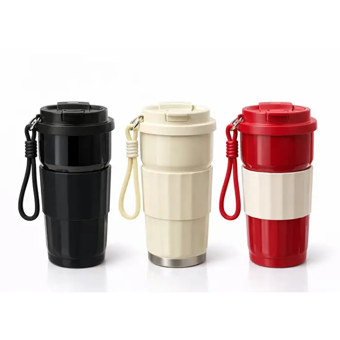 Paslanmaz Çelik Silokonlu Termos Bardak Alk4625