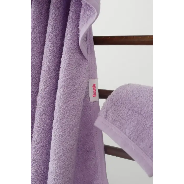Penguen Nakışlı Unisex Şapka Ve Keseli Bebek Banyo Havlusu