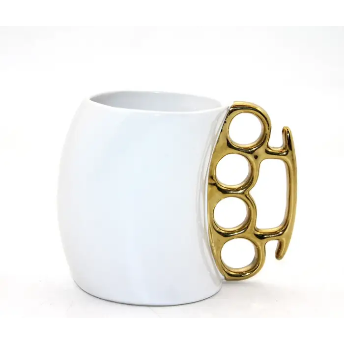 Porselen Muşta Tasarımlı Kupa Bardak  Alk2394a