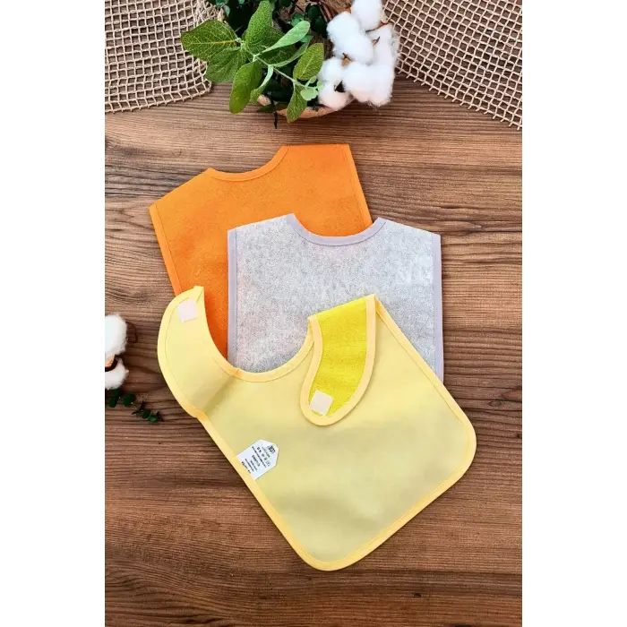 Pratik 3lü Sıvı Geçirmez Bebek Mama Önlüğü 0-18 Ay