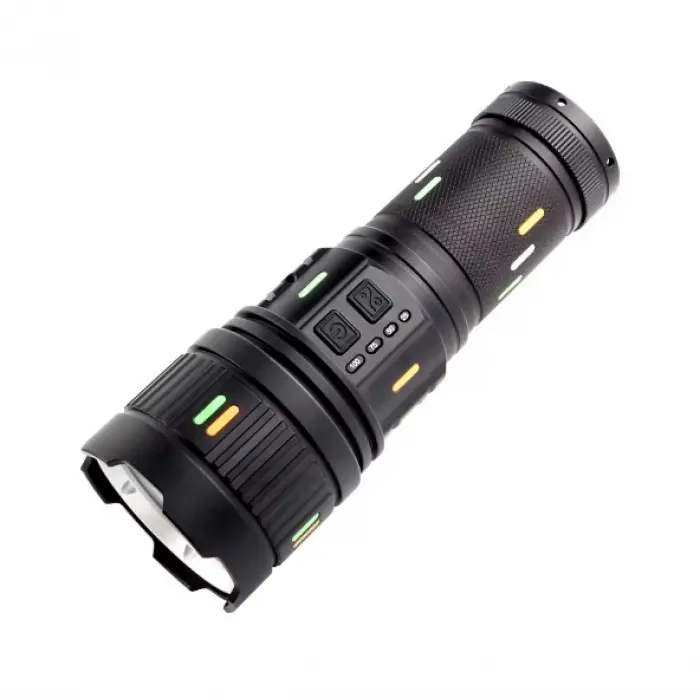 Pro F-3001 Alüminyum Tg Led Güç Göstergeli Type-c Şarjlı El Feneri 100 W