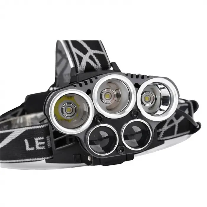 Ps-016 Usb Şarj Edilebilir 3000 Lümen 5 Led T6 Şarjlı Profesyonel Kafa Lambası