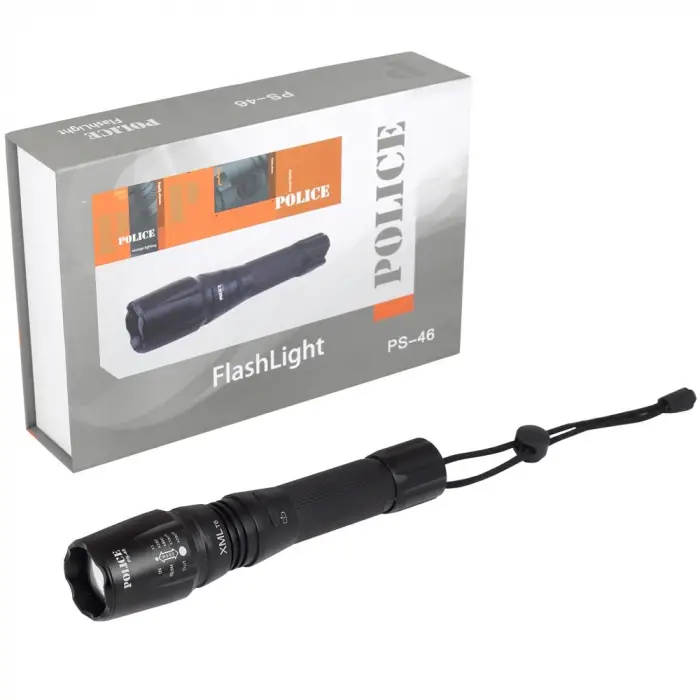 PS-46 XML6 LED 5 Kademeli Zoomlu Şarjlı El Feneri