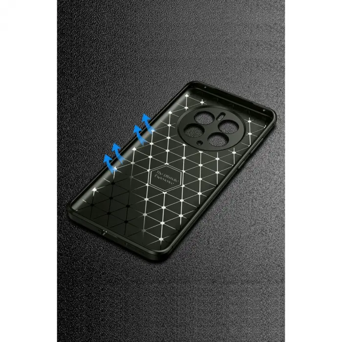 Realme 12 Pro Plus Kılıf Auto Focus Karbon Kapak - Siyah