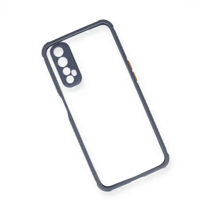 Realme 7 Kılıf Miami Şeffaf Silikon - Gri