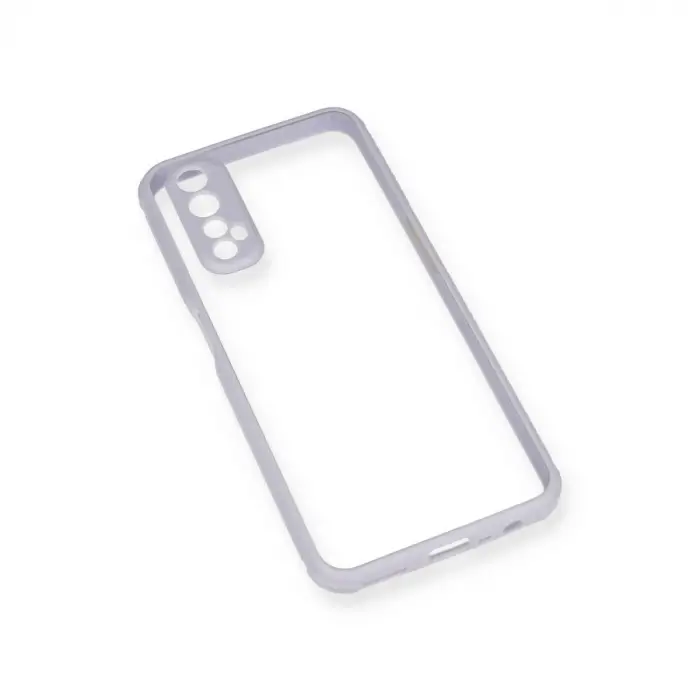 Realme 7 Kılıf Miami Şeffaf Silikon - Lila