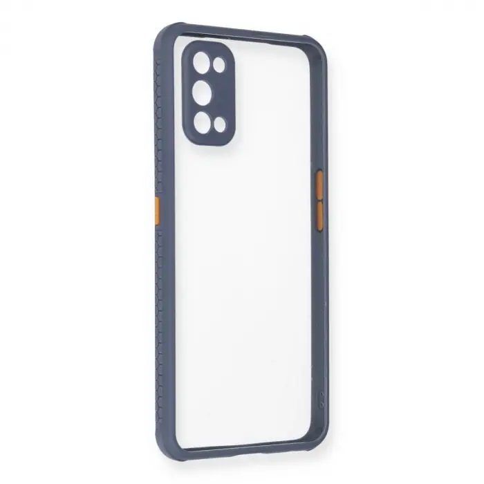 Realme 7 Pro Kılıf Miami Şeffaf Silikon - Gri