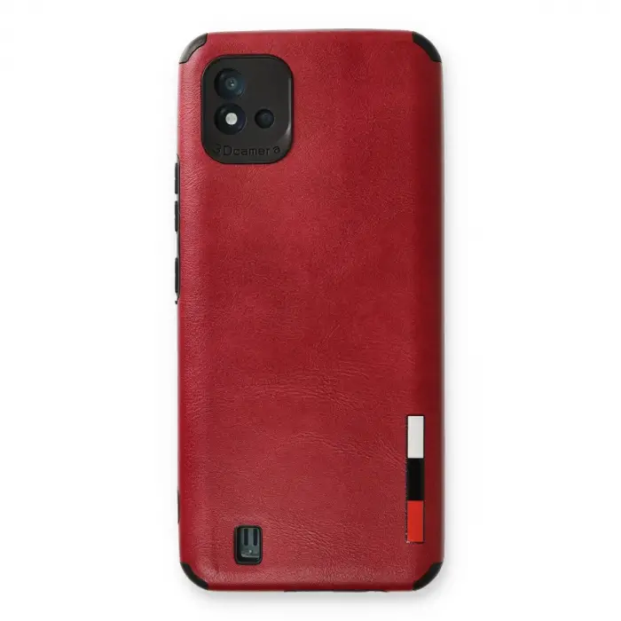 Realme C11 2021 Kılıf Loop Deri Silikon - Kırmızı