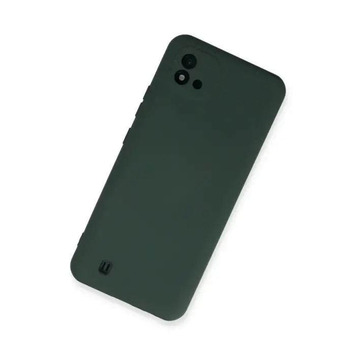 Realme C11 2021 Kılıf Nano İçi Kadife Silikon - Koyu Yeşil