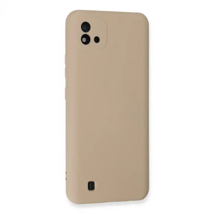Realme C11 2021 Kılıf Nano İçi Kadife Silikon - Pudra