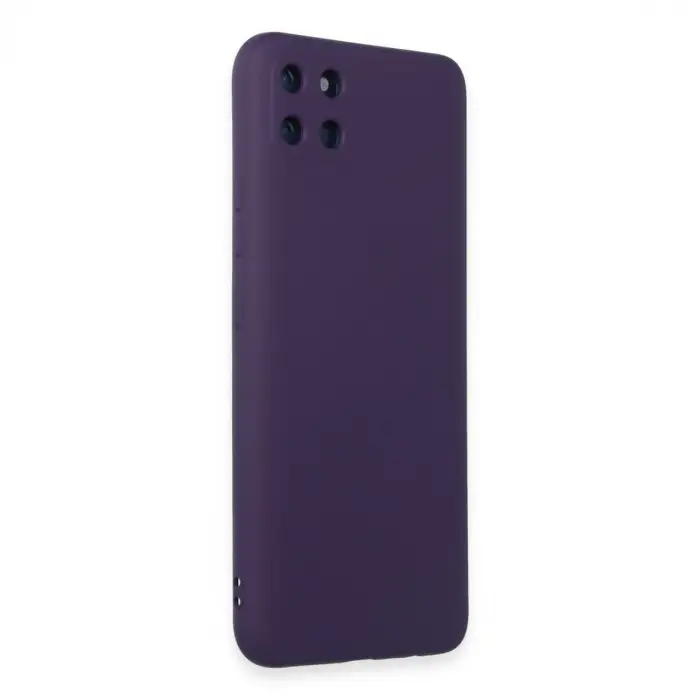 Realme C11 Kılıf Nano İçi Kadife Silikon - Mor