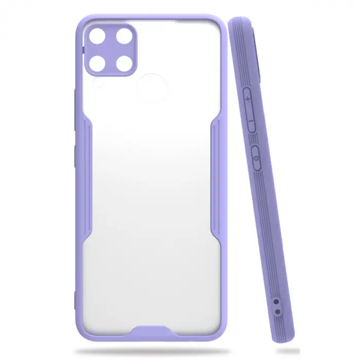 Realme C15 Kılıf Platin Silikon - Lila