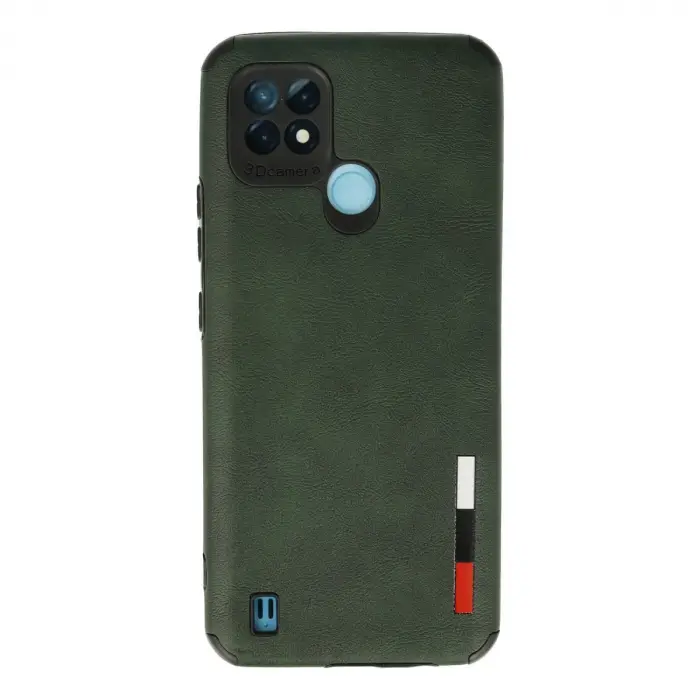 Realme C21 Kılıf Loop Deri Silikon - Yeşil