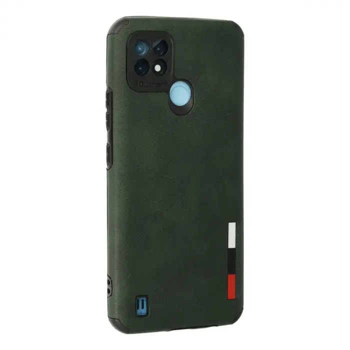 Realme C21 Kılıf Loop Deri Silikon - Yeşil