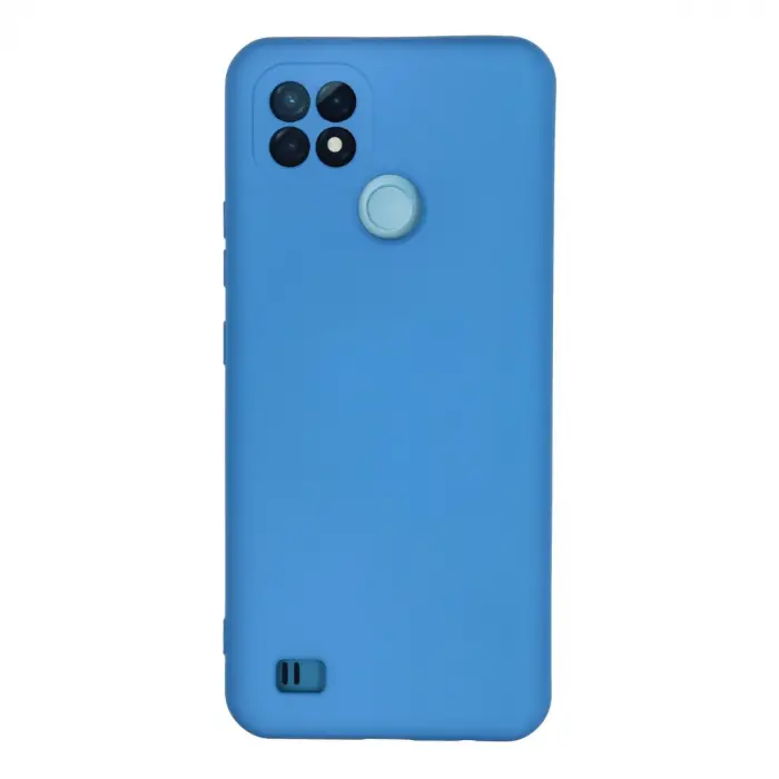 Realme C21 Kılıf Nano İçi Kadife Silikon - Mavi