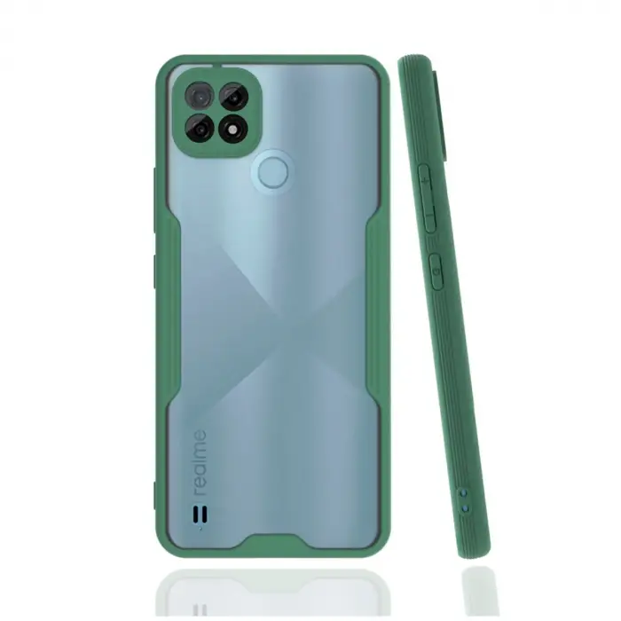 Realme C21 Kılıf Platin Silikon - Yeşil