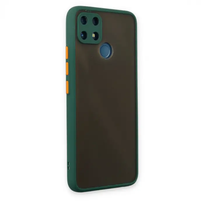 Realme C25 Kılıf Montreal Silikon Kapak - Yeşil
