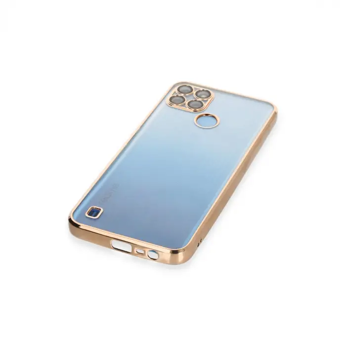 Realme C25y Kılıf Razer Lensli Silikon - Gold