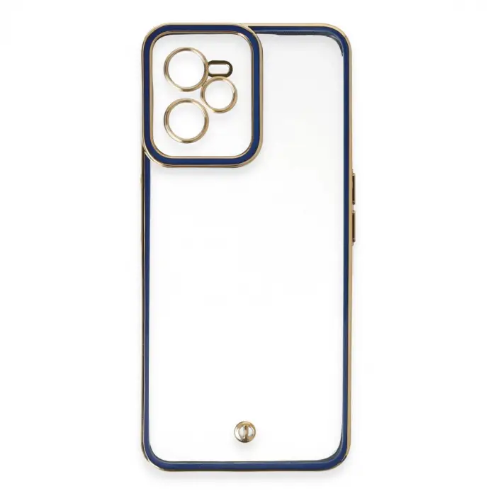 Realme C35 Kılıf Liva Lens Silikon - Mavi