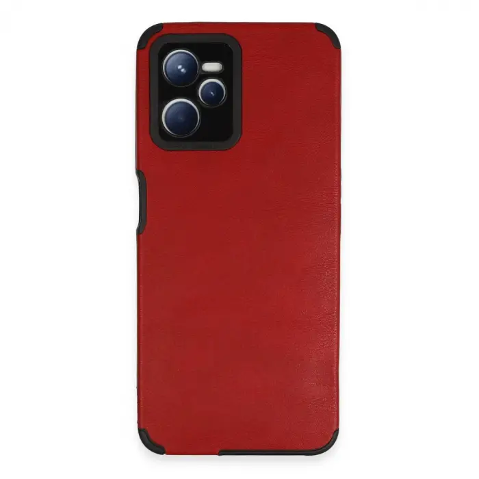 Realme C35 Kılıf Loop Deri Silikon - Kırmızı
