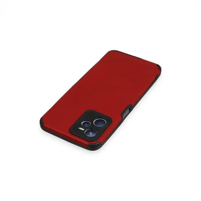 Realme C35 Kılıf Loop Deri Silikon - Kırmızı