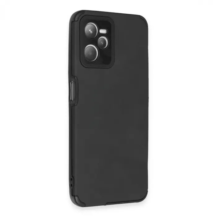 Realme C35 Kılıf Loop Deri Silikon - Siyah