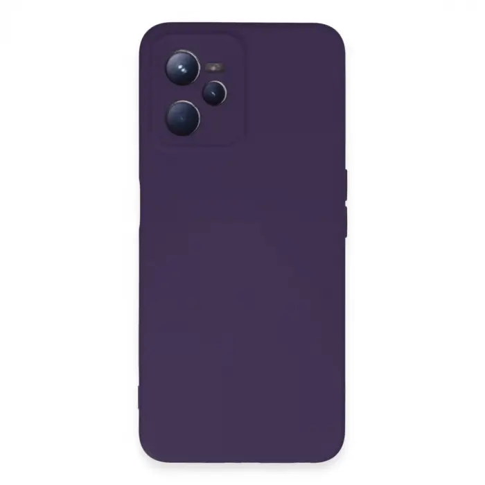 Realme C35 Kılıf Nano İçi Kadife Silikon - Mor