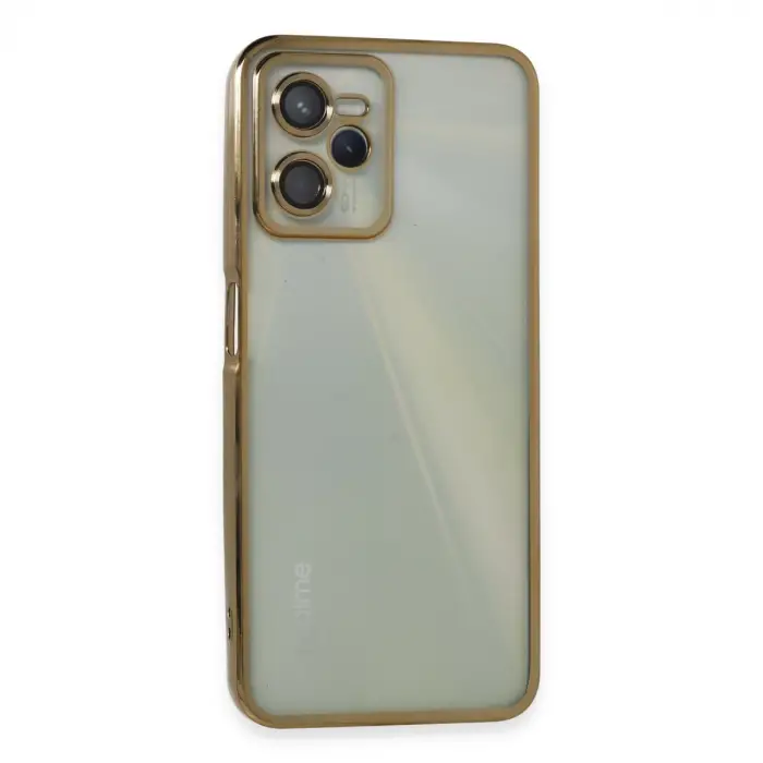 Realme C35 Kılıf Razer Lensli Silikon - Gold