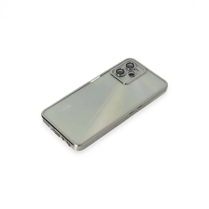 Realme C35 Kılıf Razer Lensli Silikon - Gümüş