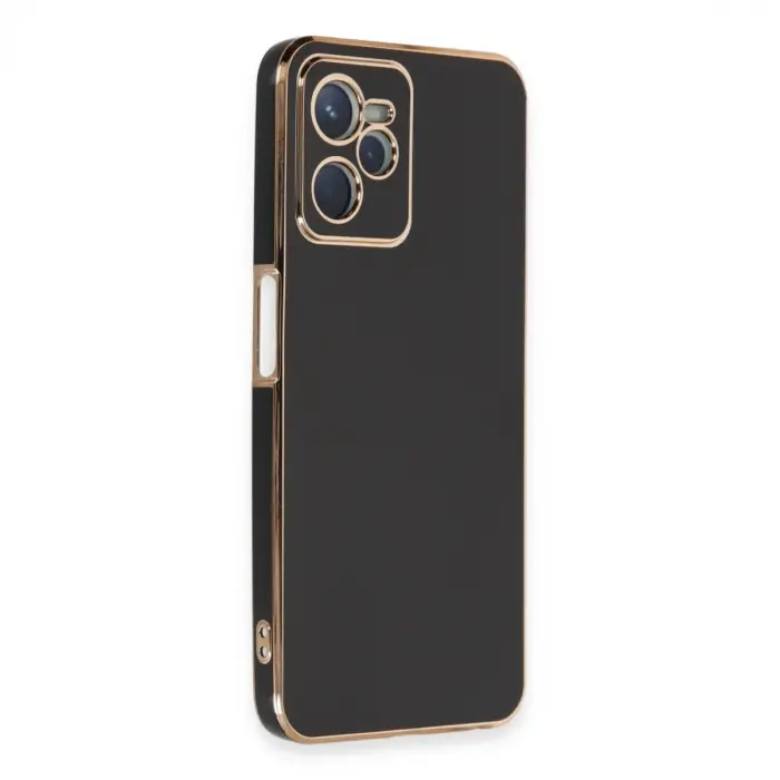 Realme C35 Kılıf Volet Silikon - Siyah