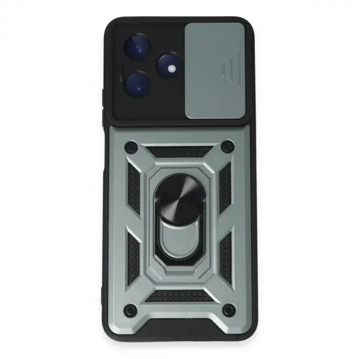 Realme C53 Kılıf Pars Lens Yüzüklü Silikon - Yeşil