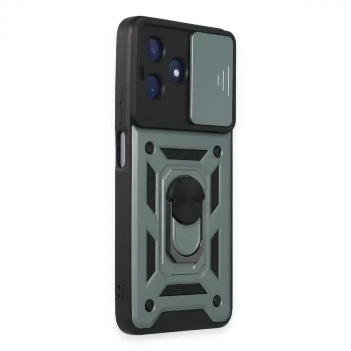 Realme C53 Kılıf Pars Lens Yüzüklü Silikon - Yeşil