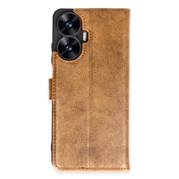 Realme C55 Kılıf Trend S Plus Kapaklı Kılıf - Taba