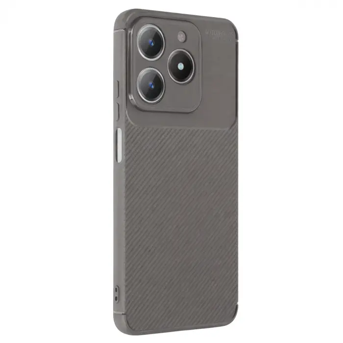 Realme C61 Kılıf Auto Focus Karbon Kapak - Gri