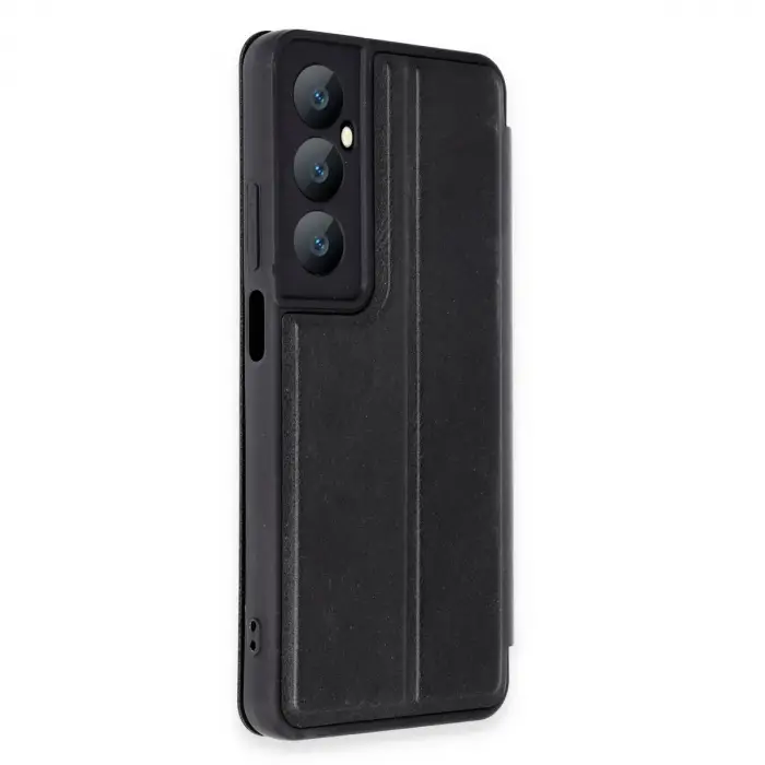 Realme C65 Kılıf Flip Cover - Siyah