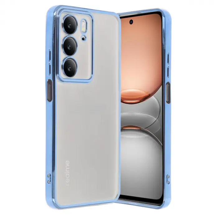 Realme C75 4g Kılıf Razer Lensli Silikon - Açık Mavi