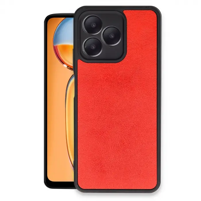 Realme Note 50 4g Kılıf Aras Deri Kapak - Kırmızı