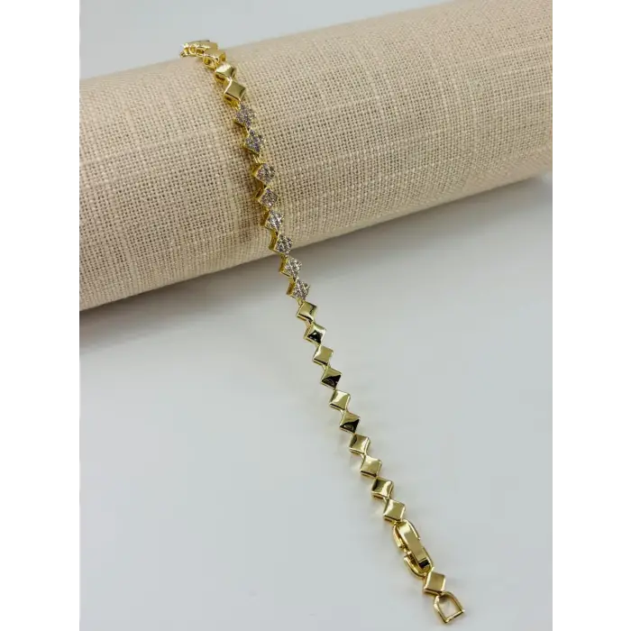 Renk  Pirinç Cm Bileklik 17+2 Cm  - Kbl0491