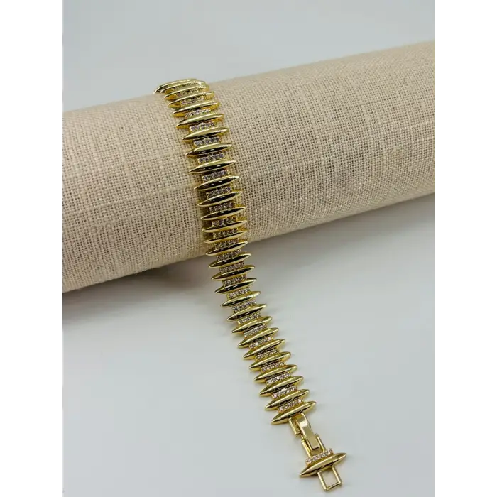 Renk  Pirinç Cm Bileklik 17+2 Cm  - Kbl0541