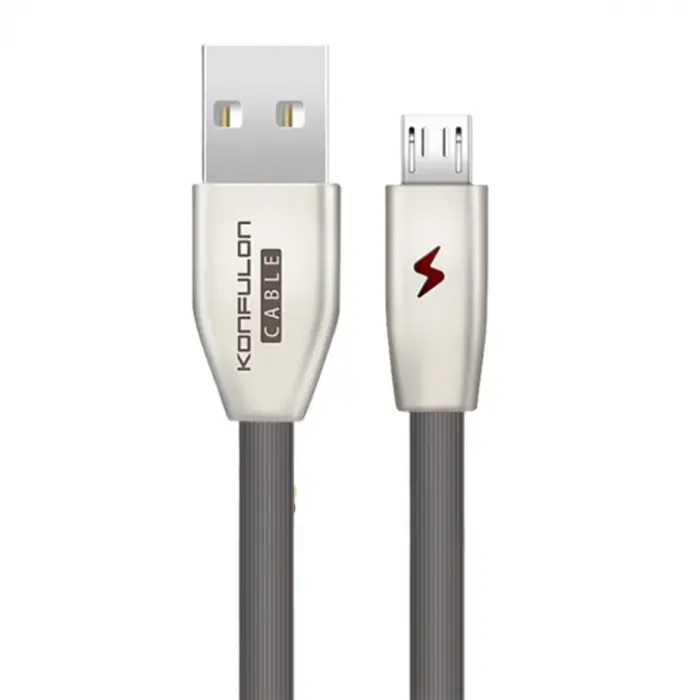 S53 Led Işıklı Micro Usb Kablo 1m 3a - Siyah