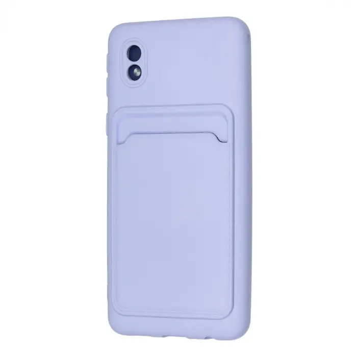 Samsung Galaxy A01 Core Kılıf Kelvin Kartvizitli Silikon - Lila