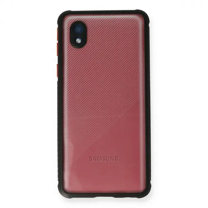 Samsung Galaxy A01 Core Kılıf Miami Şeffaf Silikon - Siyah