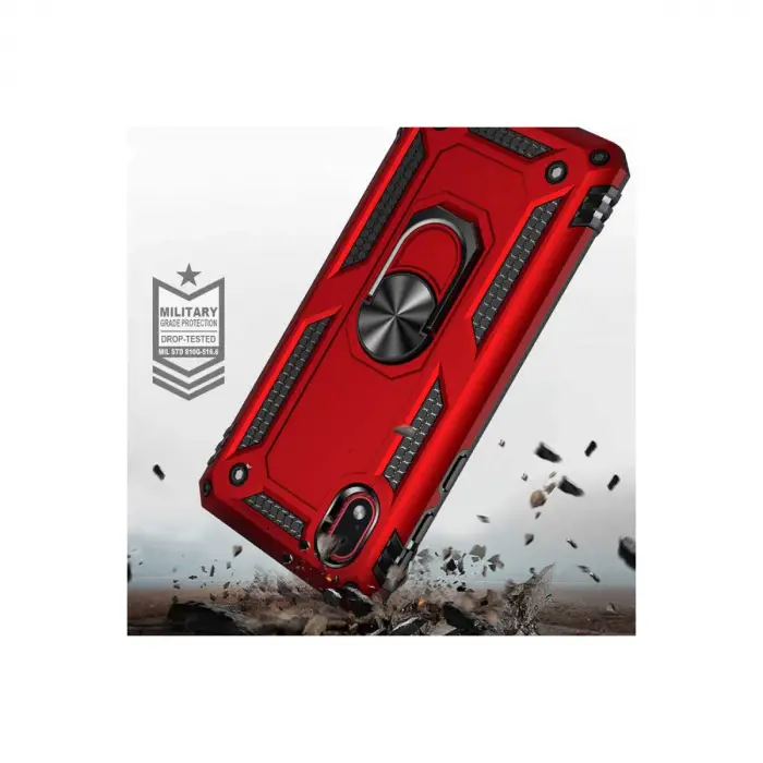 Samsung Galaxy A01 Core Kılıf Sofya Yüzüklü Silikon Kapak - Gold