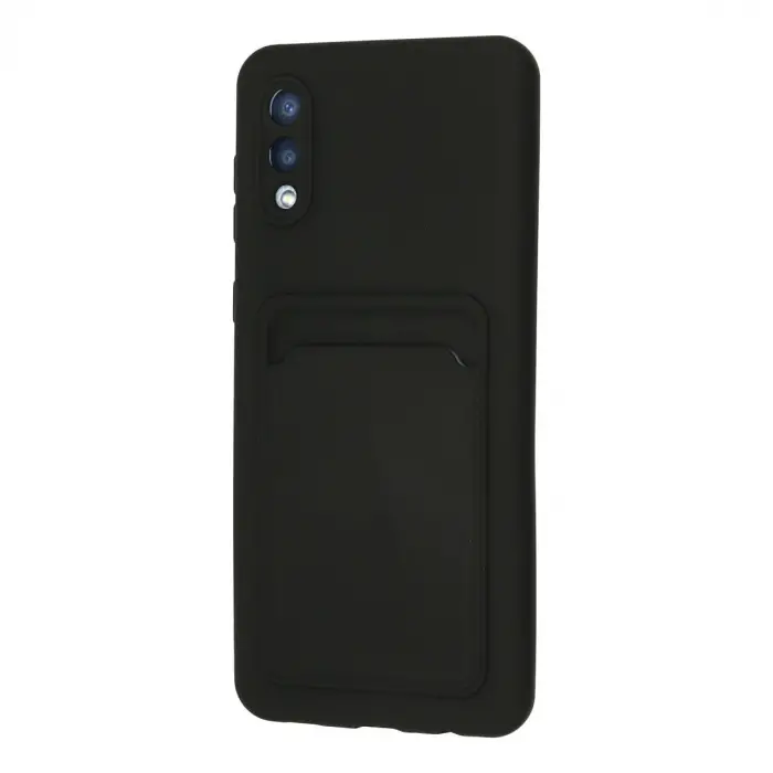 Samsung Galaxy A02 Kılıf Kelvin Kartvizitli Silikon - Siyah
