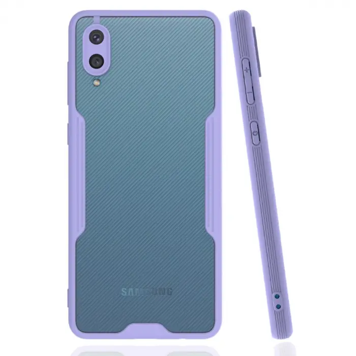 Samsung Galaxy A02 Kılıf Platin Silikon - Lila