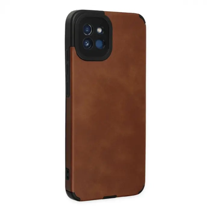 Samsung Galaxy A03 Kılıf Loop Deri Silikon - Kahverengi